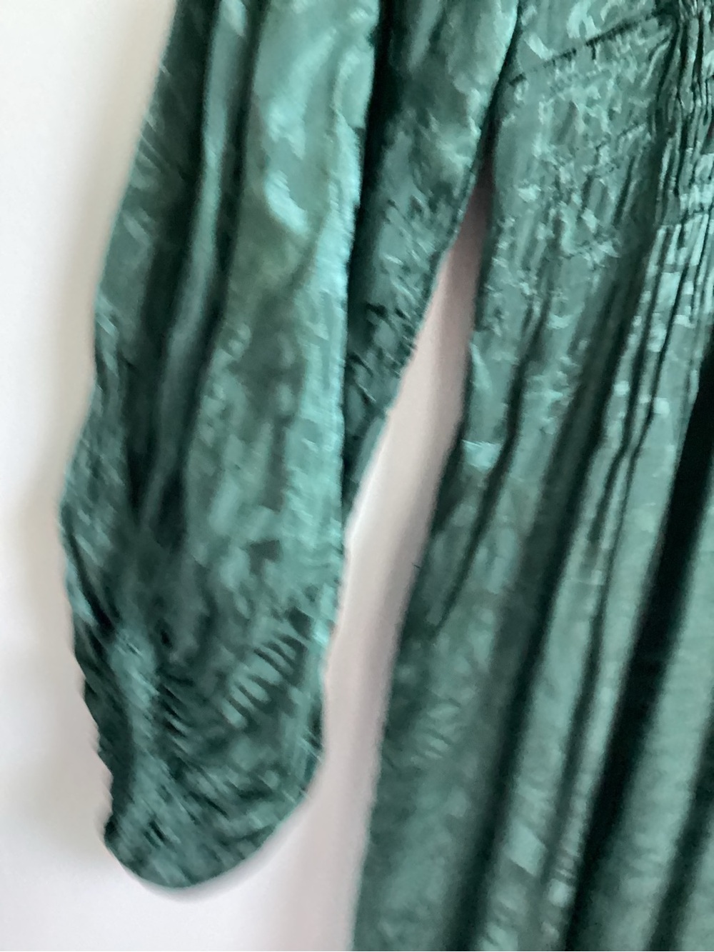 Anthropologie The Somerset Maxi Dress Mock-Neck Edition Small Green Tiered - Picture 7 of 16